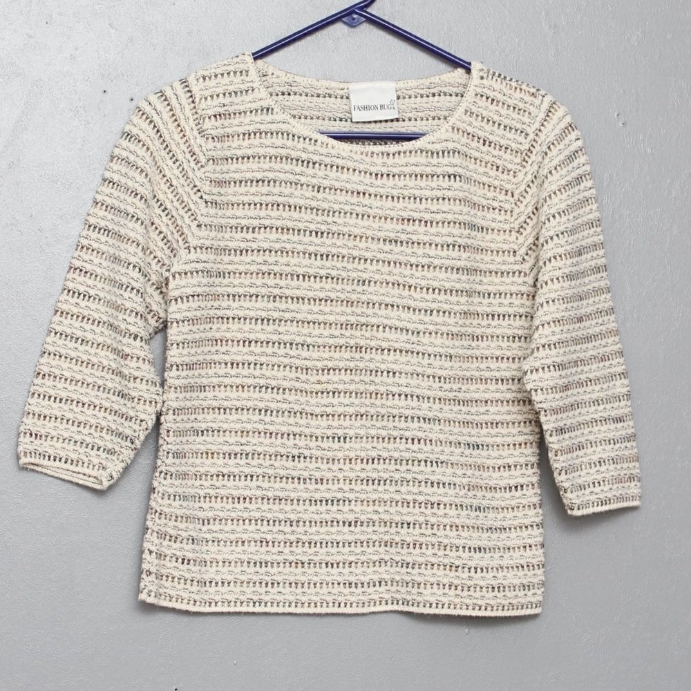 Vintage fashion bug cotton textured sweater
